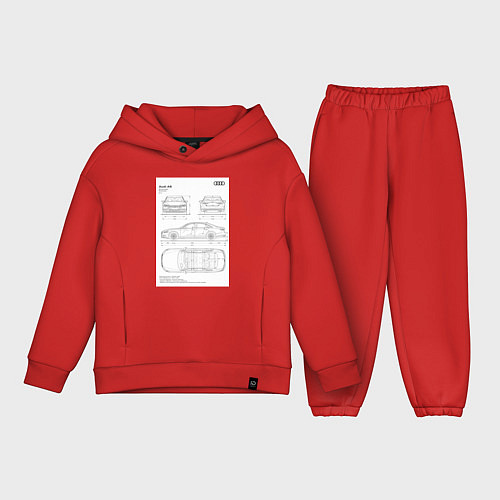 Детский костюм оверсайз Audi A8 / Красный – фото 1