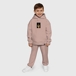 Детский костюм оверсайз Техен луна, цвет: пыльно-розовый — фото 2