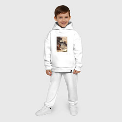 Детский костюм оверсайз Музыка эстетика, цвет: белый — фото 2