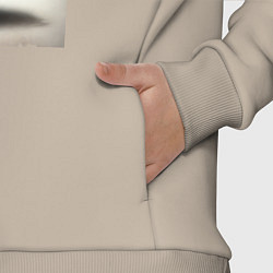 Детский костюм оверсайз Милая винтажная кошка на подиуме в винтажном плать, цвет: миндальный — фото 2