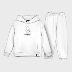 Детский костюм оверсайз BTS Dynamite RM, цвет: белый