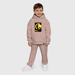 Детский костюм оверсайз Криминальное чтиво парный танец, цвет: пыльно-розовый — фото 2