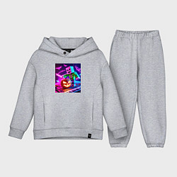 Детский костюм оверсайз Хэллоуин и Майнкрафт - коллаба, цвет: меланж