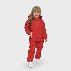 Детский костюм оверсайз Sporty lifestyle бежевый для тенниса, цвет: красный — фото 2