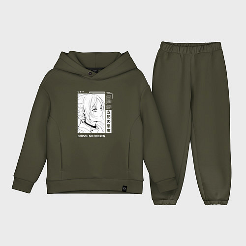 Детский костюм оверсайз Взгляд Фрирен - Sousou no Frieren / Хаки – фото 1