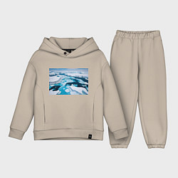 Детский костюм оверсайз Арктический лед, цвет: миндальный