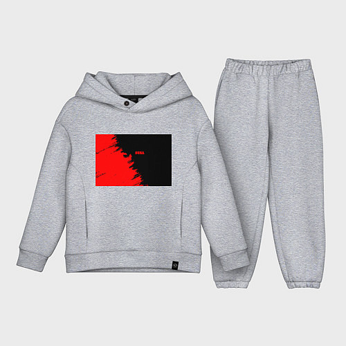 Детский костюм оверсайз SEGA краски красные / Меланж – фото 1