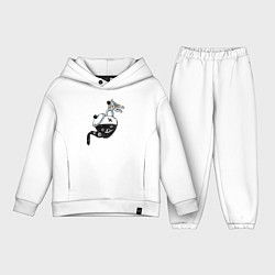 Детский костюм оверсайз Космический чай, цвет: белый