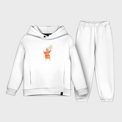 Детский костюм оверсайз Белый медведик, цвет: белый
