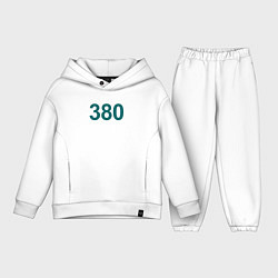 Детский костюм оверсайз 380 - Игра в кальмара, цвет: белый