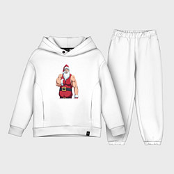 Детский костюм оверсайз Качок дед мороз, цвет: белый