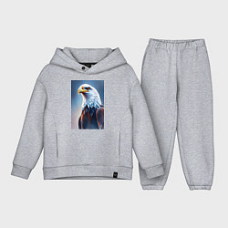 Детский костюм оверсайз Грациозный орел, цвет: меланж