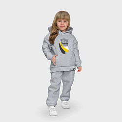 Детский костюм оверсайз Без труда не вытащишь и рыбку - флаг надпись черна, цвет: меланж — фото 2