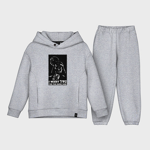 Детский костюм оверсайз Звёздные войны Дарт вейдер / Меланж – фото 1