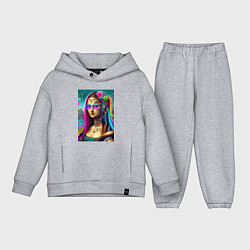 Детский костюм оверсайз The Gioconda of our days is eclectic, цвет: меланж