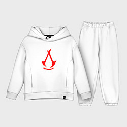Детский костюм оверсайз Assassins creed - shadows logotype, цвет: белый