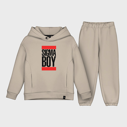 Детский костюм оверсайз Sigma boy / Миндальный – фото 1