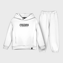Детский костюм оверсайз Civilization - game, цвет: белый