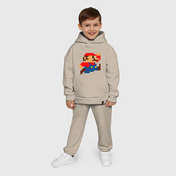 Детский костюм оверсайз Mario 8 bit, цвет: миндальный — фото 2