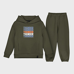 Детский костюм оверсайз Thunder team, цвет: хаки