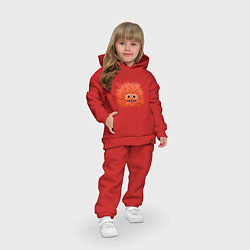 Детский костюм оверсайз Fluffy monster orange, цвет: красный — фото 2