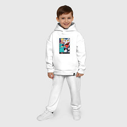 Детский костюм оверсайз Ghostbusters - Egon and goblin, цвет: белый — фото 2