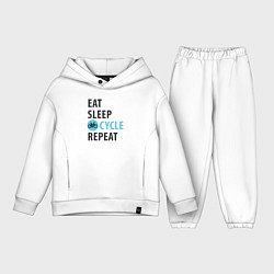 Детский костюм оверсайз Еда сон велик, цвет: белый