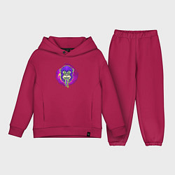 Детский костюм оверсайз Purple monkey, цвет: маджента
