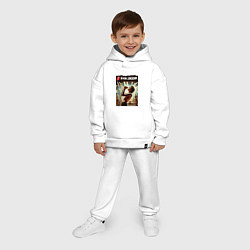 Детский костюм оверсайз Мик Джагер - Роллинг Стоунз, цвет: белый — фото 2