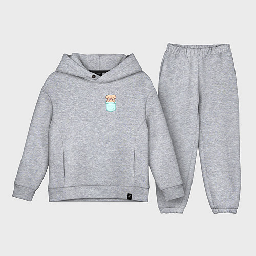 Детский костюм оверсайз PuppyM in pocket / Меланж – фото 1