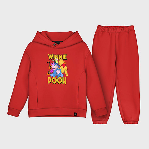 Детский костюм оверсайз Winnie Pooh hugs / Красный – фото 1