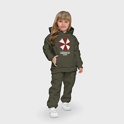 Детский костюм оверсайз Umbrella corporation logo, цвет: хаки — фото 2