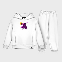 Детский костюм оверсайз Halloween fire, цвет: белый