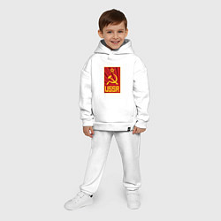 Детский костюм оверсайз USSR style, цвет: белый — фото 2