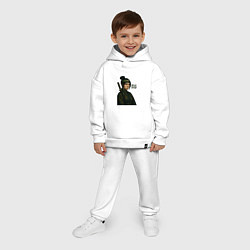 Детский костюм оверсайз Билли Айлиш ниндзя, цвет: белый — фото 2