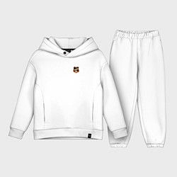 Детский костюм оверсайз ФК Урал - маленький логотип, цвет: белый