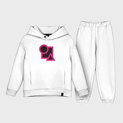 Детский костюм оверсайз Символы игры, цвет: белый