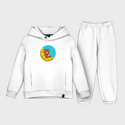 Детский костюм оверсайз Sleepy bear, цвет: белый