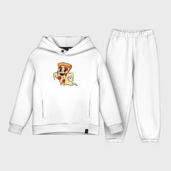 Детский костюм оверсайз Призрачная пицца, цвет: белый