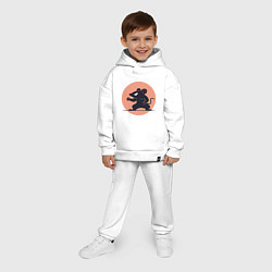 Детский костюм оверсайз Бойцовая мышь, цвет: белый — фото 2