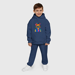Детский костюм оверсайз Лиса Pop Colors, цвет: тёмно-синий — фото 2