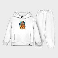 Детский костюм оверсайз Мишка на тыкве, цвет: белый