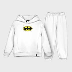 Детский костюм оверсайз Мышь Бэтмен, цвет: белый