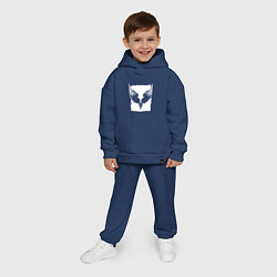 Детский костюм оверсайз Глитч крыльев, цвет: тёмно-синий — фото 2