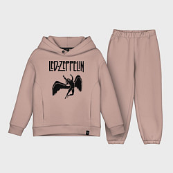 Детский костюм оверсайз Led Zeppelin, цвет: пыльно-розовый