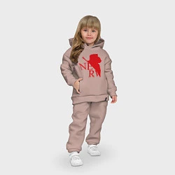Детский костюм оверсайз Евангелион NERV, цвет: пыльно-розовый — фото 2