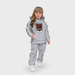 Детский костюм оверсайз Тойота моторс герб, цвет: меланж — фото 2