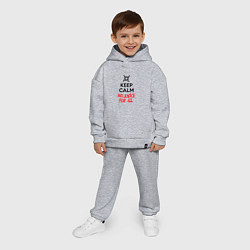 Детский костюм оверсайз Keep Calm & Justice For All, цвет: меланж — фото 2