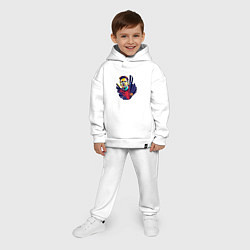 Детский костюм оверсайз Messi Art, цвет: белый — фото 2