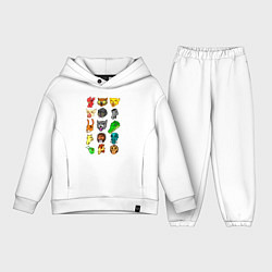 Детский костюм оверсайз Hotline Miami Masks, цвет: белый